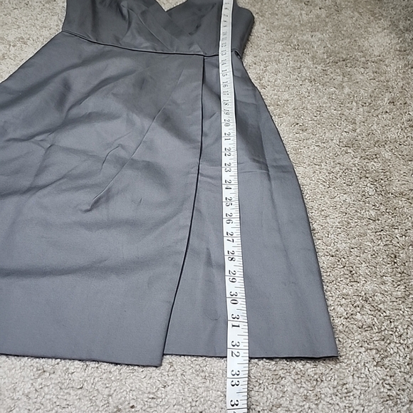 J. Crew Woman's Gray Mollie Bridesmaid Dress Size Petite 0 - Picture 3 of 10